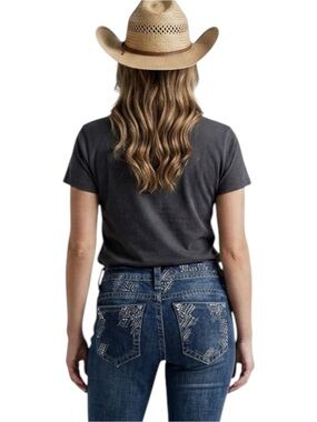 Miss Me Premium Denim Embellished Pockets Relaxed Boot Cut Jeans XP7633B Sz 30